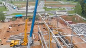 Строительная площадка Совэлмаш. Строительство пирамиды