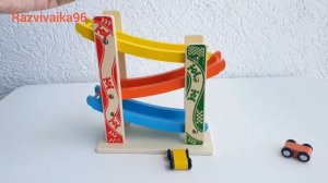 Горка Машинки деревянная