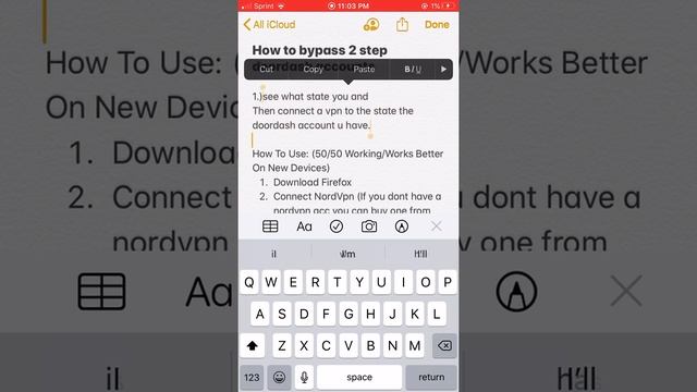 How to bypass 2 step verification for doordash