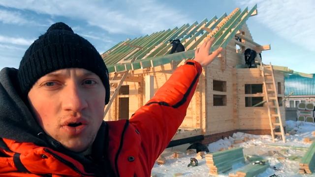 Стропильная система в деревянном доме из профилированного бруса - СК "КРЕПОСТЬ"