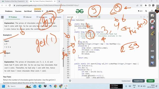 Shy Geek || Binary Search || 28 March || Google || GFG POTD || JAVA || C++ || Code-Guru || смотреть онлайн