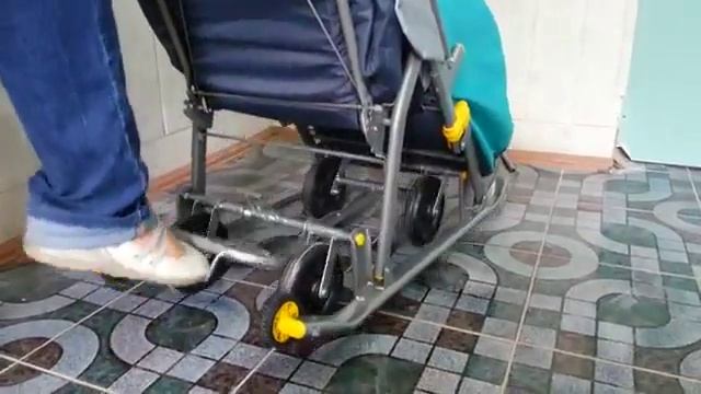 Санки коляска Ника Детям 7 2 Люкс механизм работы колес смотреть онлайн