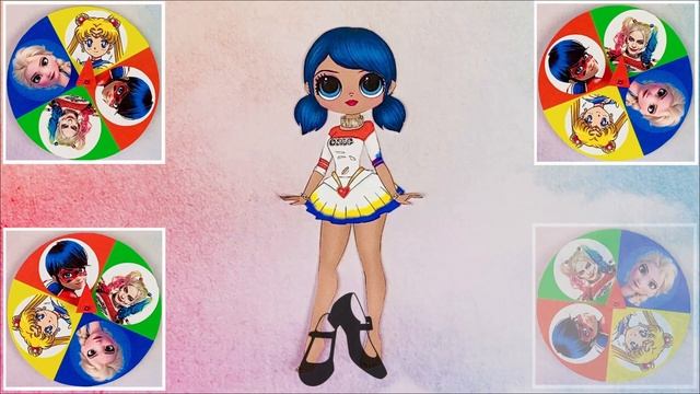 Леди Баг, Эльза, Харли Квин и Сейлор Мун Меняются Одеждой - Идеи из бумаги DIY смотреть онлайн