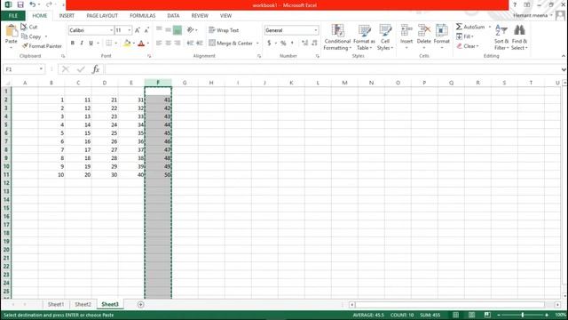 MS Excel tutorial in Hindi | Insert, delete, move, Hide a row and column (Part-10)