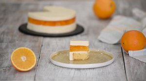 Апельсиновый муссовый торт [Без звука]