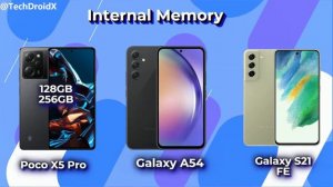 Samsung Galaxy S21 FE 5G vs Galaxy A54 vs Poco X5 Pro Full Comparison