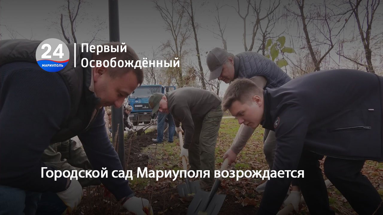 Городской сад Мариуполя возрождается. 03.11.2023