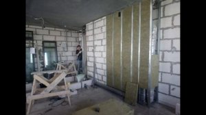 Перегородки из газобетона, демонтаж, канализационные трубы.  Видео №12