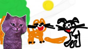 ТРИ КОТА  УЧИМСЯ РИСОВАТЬ РАЗНЫЕ РИСУНКИ КОТИКА, СОБАЧКУ, ЗАЙЧИКА С ГОВОРЯЩИМ КОТЕНКОМ АБИ