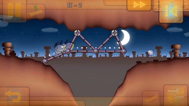 Fat Birds Build A Bridge - Level 2-2 - Walkthrough 3 Stars смотреть онлайн