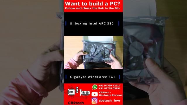 Intel ARC A380 unboxing ft. Gigabyte windforce 6G #intelarc