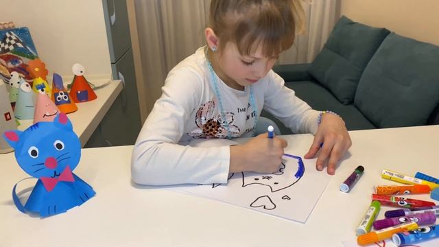 Рисуем смешных котиков ? Маме на 8 Марта! смотреть онлайн