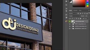 3d logo mockup modern facade sign Free PSD | Design Idea 4u