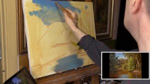 Урок "Лесное озеро" Часть 1. Живопись маслом Alla Prima. Painting class from Oleg Buiko