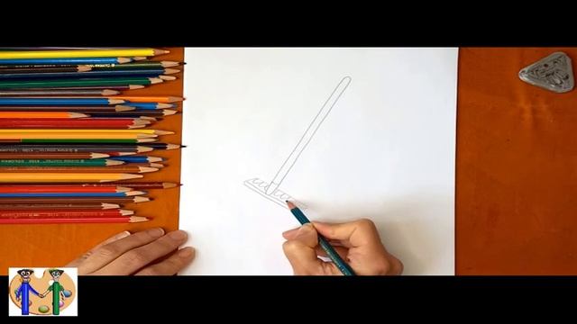 Как нарисовать грабли. Онлайн-школа рисования "Малевашки" смотреть онлайн