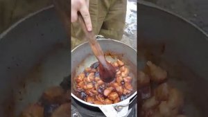 Мясо по китайски в казане на костре