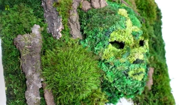Панно из мха. Дриада. Студия NaSteneTrava