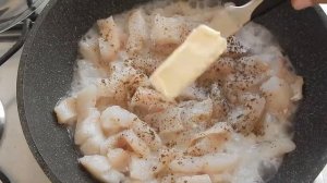 Рыба? тушёная с овощами?. Рыба тушёная в белом соусе