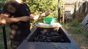 БЕСЕДКА ИЗ ПРОФИЛЬНОЙ ТРУБЫ. Испытание мангала.