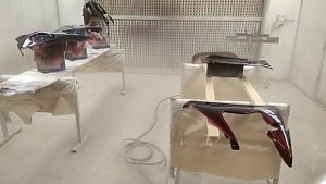 Покраска мотоцикла кенди красками с высветлением граней. Работа материалами Airmaster.