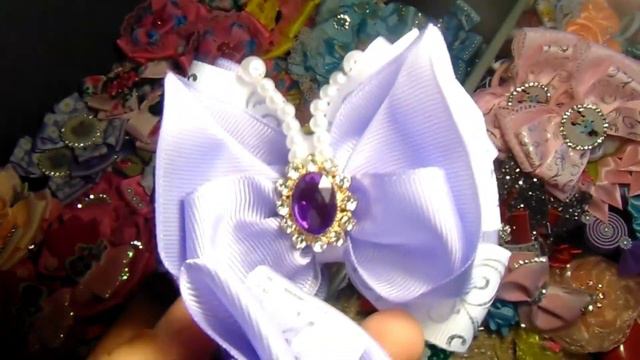 Обзор моих работ №2)))Резиночки канзаши) смотреть онлайн