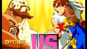 X-Men VS. Street Fighter (Sega Saturn) Arcade Mode as Zangief/Juggernaut