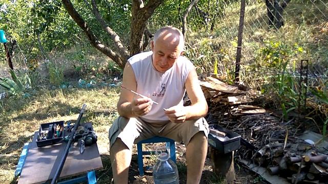 @Летняя поплавочная удочка. Огрузка поплавка.