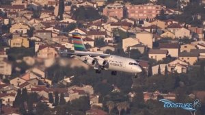 Hill View! Braathens Regional Airlines Aerospace Avro 146-RJ100 - Landing at Split Airport LDSP/SPU