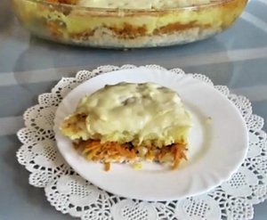 Мясная ЗАПЕКАНКА  мясо и картофельное пюре!