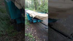 мотоблок Ока с передним адаптером и прицепом.