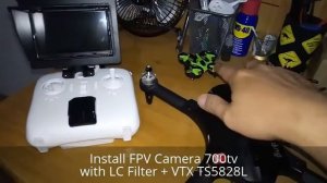 MJX Bugs 3 - Pasang FPV Camera 700TVL + LC Filter  + Pasang Monitor WLtoys di Remote