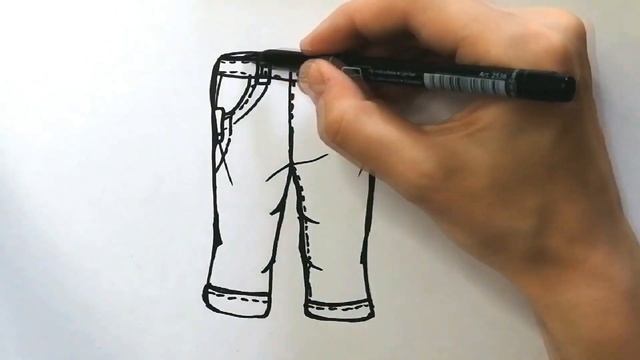 Как нарисовать ШТАНЫ /  Рисуем штаны легко и просто / How to Draw PANTS