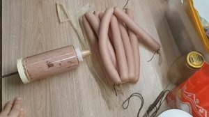 Сосиски молочные, домашние.