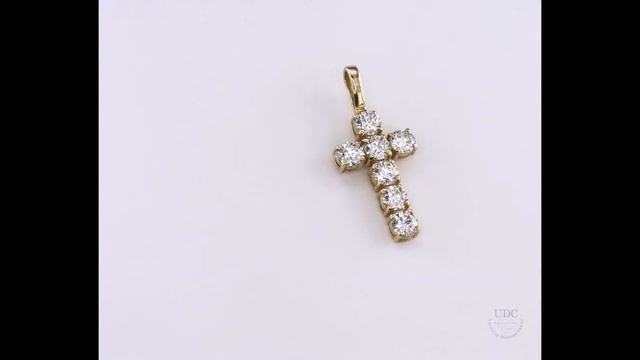 Золотой крестик с бриллиантами. Модель K380Ж от компании UDC. смотреть онлайн