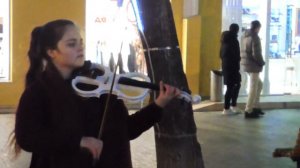 Одесса, Дерибасовская улица, скрипка / Odessa, Deribasovskaya street, violin