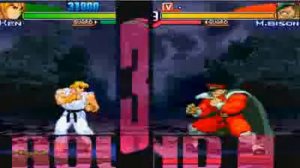 Street Fighter Alpha 3 Max PSP Ken VS M.Bison