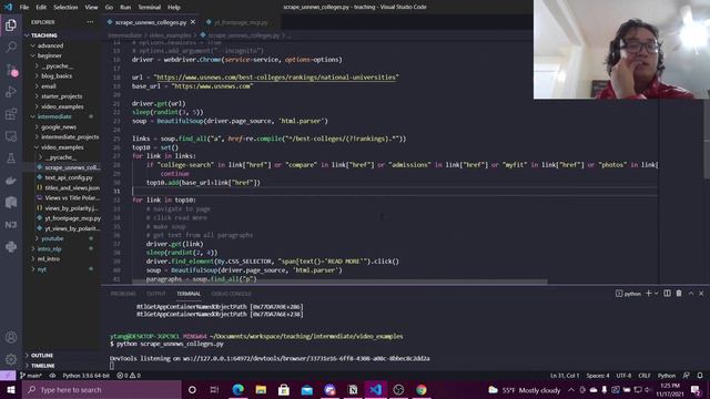Watch a professional software engineer live code a web scraper