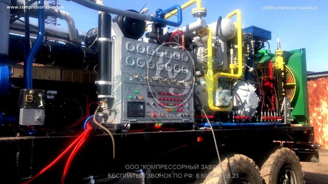 Азотная компрессорная станция СДА-10/251 обкатка под давлением