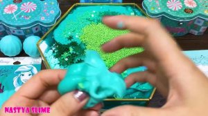 MINT SLIME ! Mixing Random Things into GLOSSY Slime ! Satisfying Slime Video #206