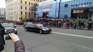 Кортеж Ким Чен Ына едет по Владивостоку