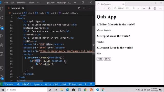 JavaScript beginners project tutorial step by step