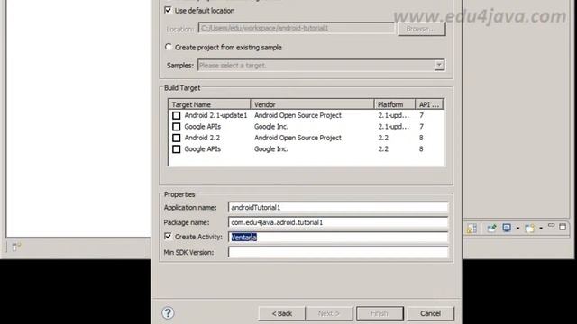 Android 1 Programming Tutorial install SDK Eclipse plugin and Hello world first program смотреть онлайн