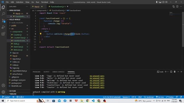 8 - ( React Js Tutorial ) Events in React