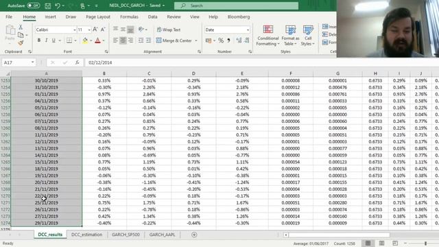 DCC GARCH model: Multivariate variance persistence (Excel) смотреть онлайн