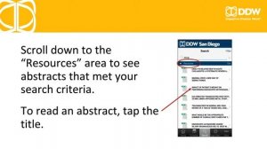 How to Search for Abstracts Using the DDW 2019 Mobile App