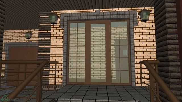 Проект двухэтажного дома с гаражом и большим эркером D-144-ТП смотреть онлайн