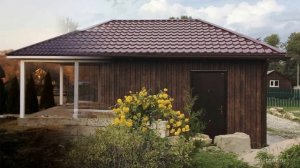 Гараж - фасад из профнастила