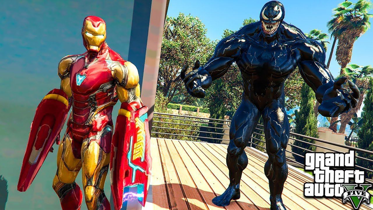 ЖЕЛЕЗНЫЙ ЧЕЛОВЕК ПРОТИВ ВЕНОМА ГТА 5 МОДЫ! МСТИТЕЛИ IRON MAN VS VENOM ОБЗОР МОДА В GTA 5 ВИДЕО MODS смотреть онлайн
