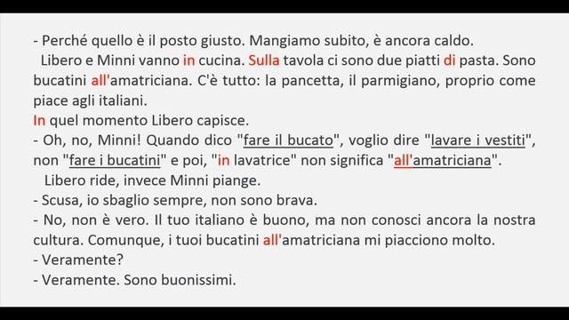 Изучаем итальянский язык посредством чтения. Giovanni Ducci. Pasta per due (часть 5)