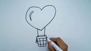 Drawing of air balloon for children /Bolalar uchunrasm chizish /Рисование шара для детей